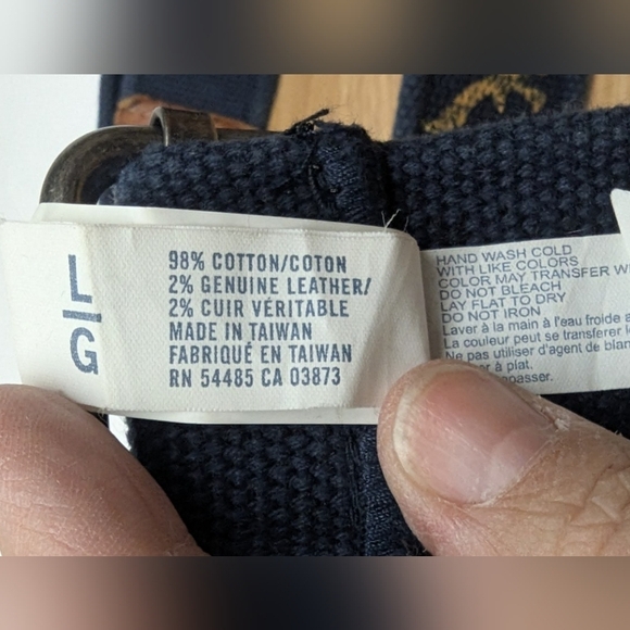 American Eagle Outfitters NWT size large belt brand new in navy/yellow - Picture 6 of 9